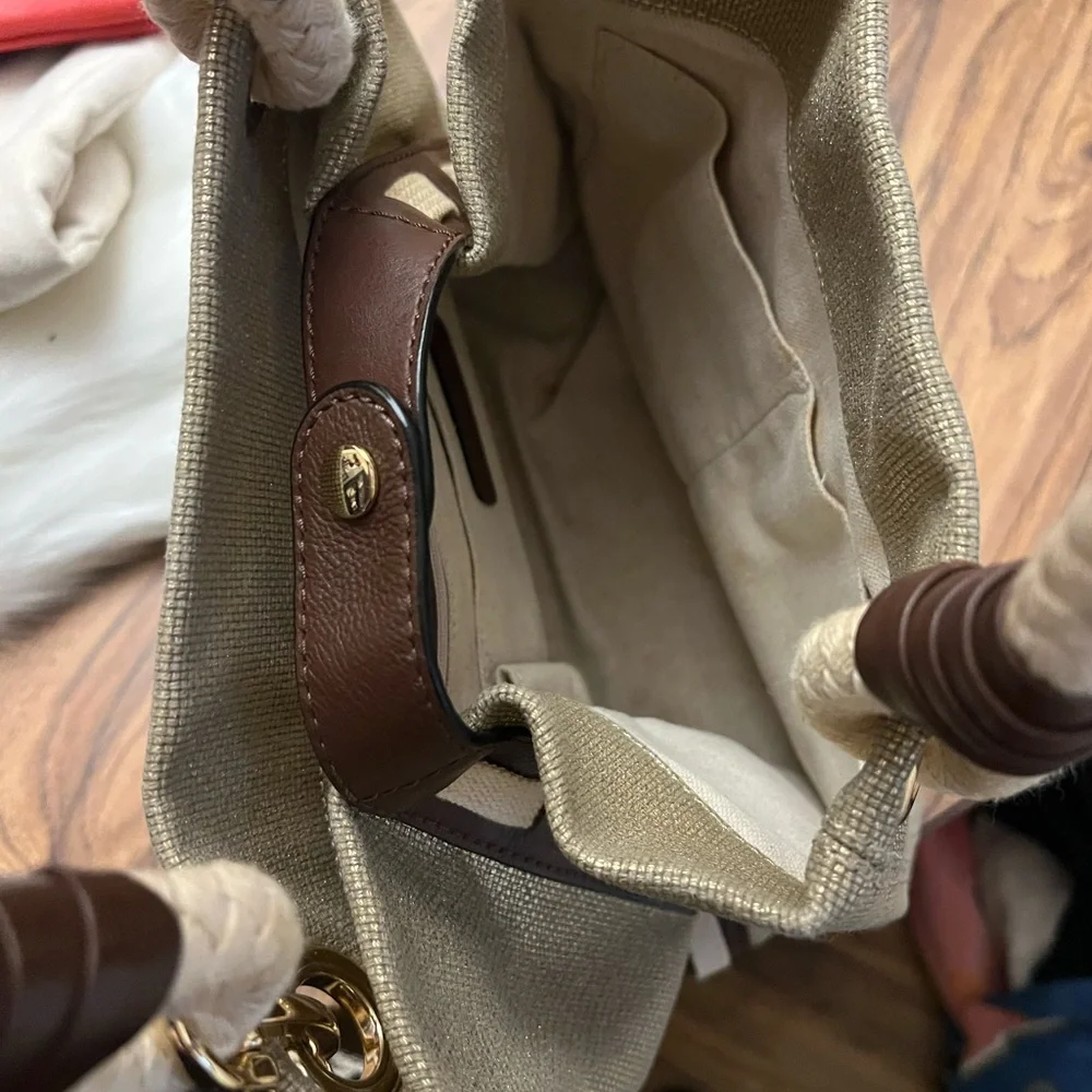 Michael Kors Elegant Gold Tote - Picture 2 of 3